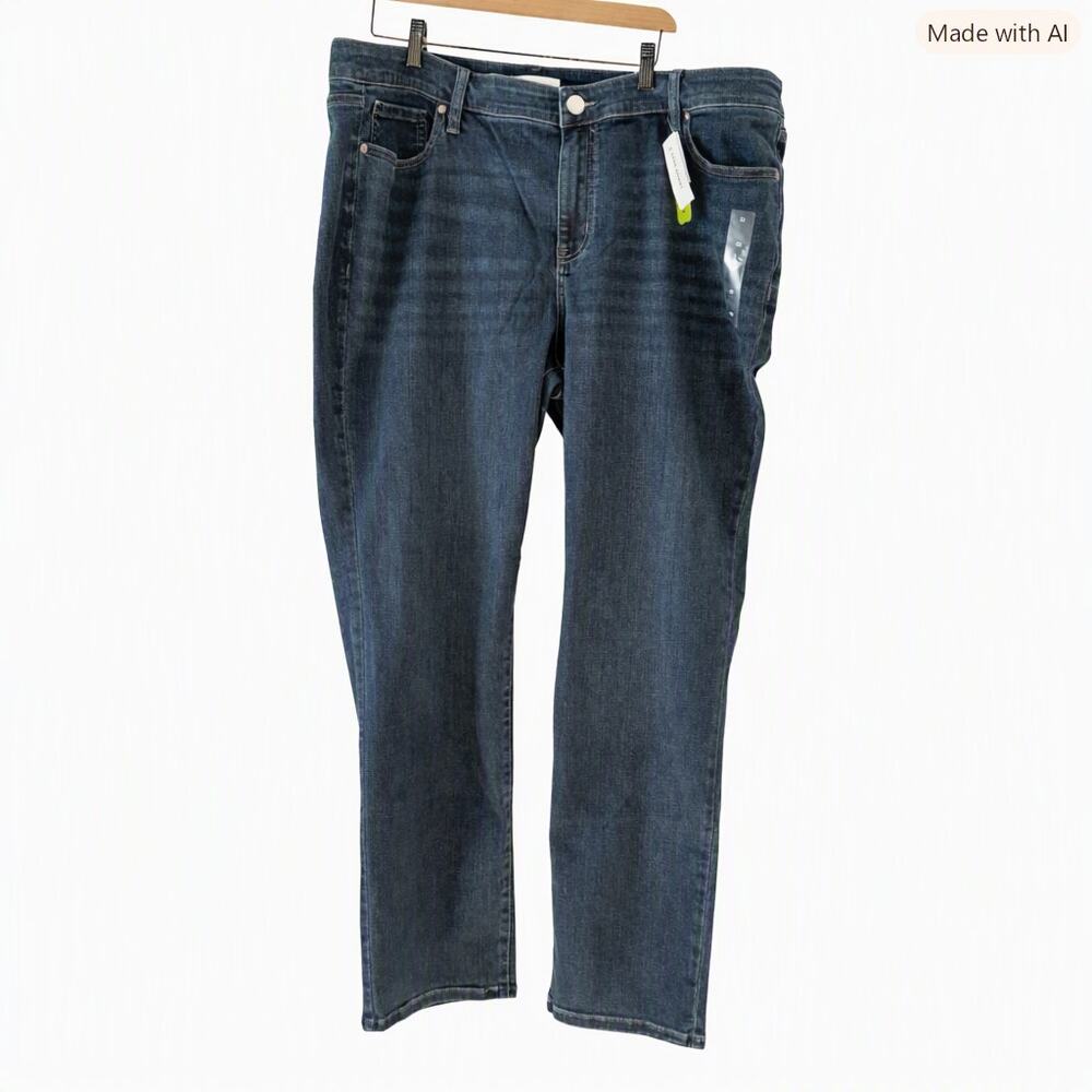 Lane Bryant Signature Straight Mid Rise Jeans Size 22 NWT